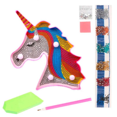 Алмазная мозаика светильник Единорог On time 45142 1